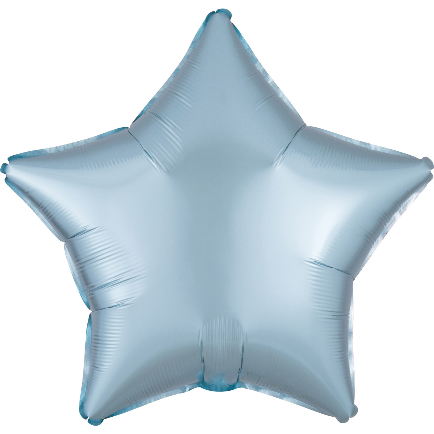 Balónek hvězda foliová satén světle modrá